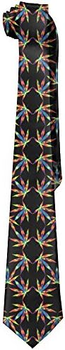 Klsodjee Tie Dye Pot Leaf Weeds Men's Tie Long Necktie Skinny neckwear Silk