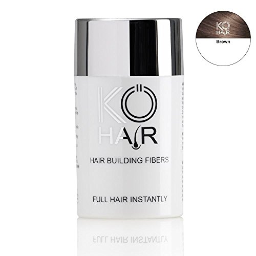 KÖ-HAIR FIBERS Haarverdichtung, Schütthaar, Streuhaar für lichtes Haar und Teilglatze 12g Braun