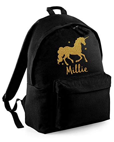 Absolutely Top Childrens Personalised Unicorn Glitter Backpack