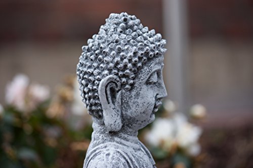 Steinfigur sitzender Shiva -2- , frost- und wetterfest, massiver Steinguss - 5