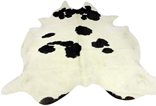 Natural Cowhide Rug - Black and White Fresian Pattern - Approx 209 cm x 181 cm - Luxury Designer Hide by Narbonne Leather Co - 66