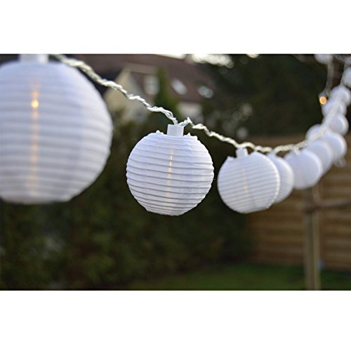 Lampion Lichterkette mit 20 LED-Lampions Ø 7,5 cm Garten außen von Gartenpirat® - 4