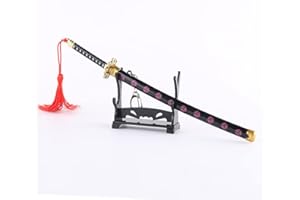 ZNLVZSH Anime Schwert Für One Piece Samurai Katana Metall Modell Schwert, Brieföffner Mit Scheide Und Stand, Fans Und Sammler 26cm, A