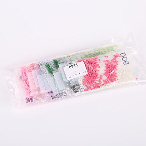 Igemy 30*30cm Schmetterling Blumen Diamant Stickerei 5D Diamant DIY Malerei Kreuz Stich Kunsthandwerk (30*30cm) - 6