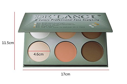 DE’LANCI Makeup Contour Kit Highlight und Bronzing Powder-Palette mit Spiegel - 2