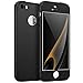 Produktbild AILZH kompatibel für HandyHülle iPhone 5/5S/5SE Hülle 360°Schutzhülle PC Shell Anti-Schock Anti-Kratz Stoßfänger 360 Grad Full-Cover Case Matte Schutzkasten 3 in 1(Black)