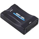 SCART To HDMI Converter Video Audio Signal Adapter 1080P HDMI Converter Support NTSC PAL Output for HD TV DVD- Black