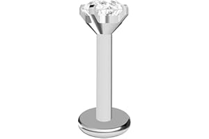 Body CAC 16G Internally Threaded F136 Implant Grade Titanium Labret Monroe Lip Tragus Helix Earrings