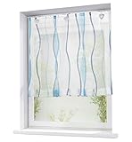 Lieferung: 1er-Pack Raffrollo mit Wellen Druck Design