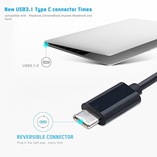 Adattatore da USB-C a HDMI, Lidlife 1080P USB 3.1 Tipo C (compatibile con USB-C e Thunderbolt 3 porte) a HDMI Supporta adattatore HDTV HHD da 4 kHz Cavo da 1,8 m con custodia in alluminio per nuovo MacBook Google Chromebook Pixel