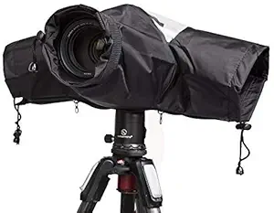 NEOHOOK Plastic, Nylon Professional Photo Rain Cover, Caden Rain-Waterproof Camera Protector Cover for Canon Nikon Sony DSLR and Mirrorless Cameras (Black)