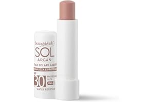 Bottega Verde - SOL Argan, Sonnenklippenstift, 5 ml, SPF 30, angereichert mit Arganöl und Vitamin E, ohne Silikon, wasserfest, spendet Feuchtigkeit, schützt und tönt sanft, Farbe Rosa