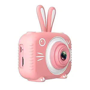 Kids Digital Camera Rechargeable with 2.0 Inch 1080P IPS Screen 32GB Memory Card Lens Child Camcorder Gift for Age 3-10 Kids (Pink)