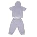 Amlaiworld New Summer Baby Boys Hooded T-shirt Pants Suits (100, Gray)