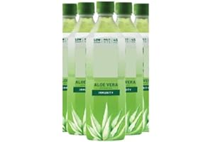 Fakhri Aloe Vera Drink With Real Pulp Bits – 500ml Bottles | Available in 1, 5 & 12 Packs | Vegan - friendly | Refreshing, Natural Aloe Juice Beverage (Fakhri Aloe Vera Drink With Bits 5 x 500ml)