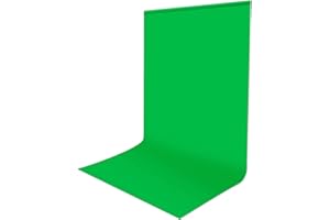 Green Screen Fotohintergrund 2x3 m, Bonvvie Faltenresistenter Fotografie Hintergrund Grün Chromakey Musselin Hintergrund für Photo Video Studio, Fernsehen, Zoom, YouTube, Online-Meetings