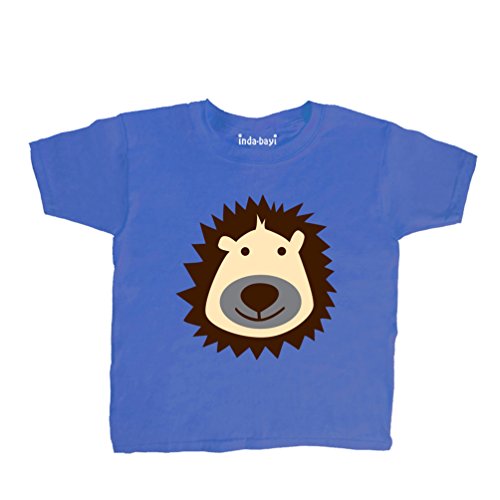 Inda-Bayi Baby-Toddler-Kids Cotton T Shirt - lion multicolour on royal blue 1-2 Years