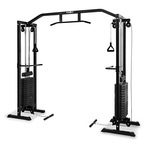 Klarfit Cablefit Kabelzugbrücke Kabelzugstation (zweiseitiger Kabelzug, zwei Türme mit je 170 lb [77 kg] Maximalgewicht) - 7