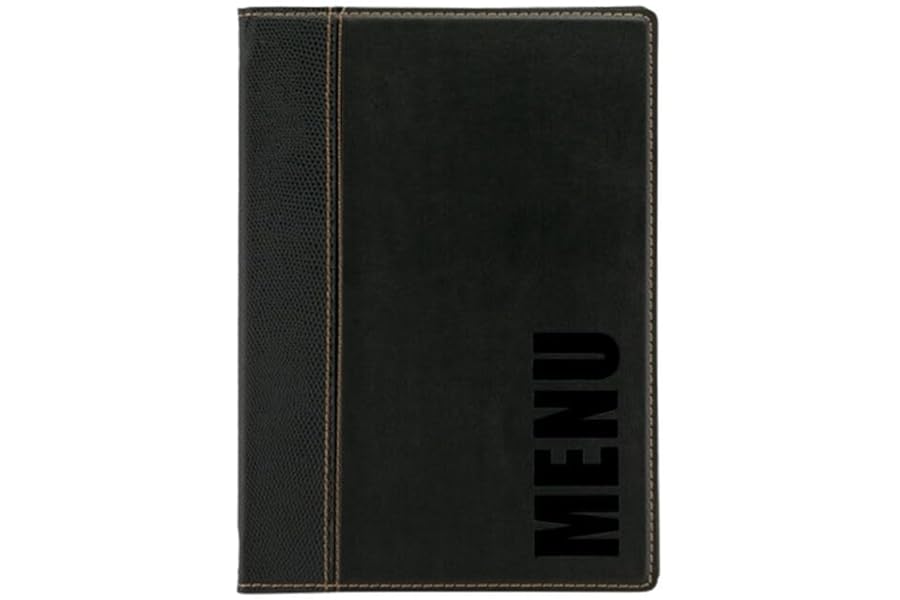 Securit Trendy Range A5 Menu Holder with 1 Double Insert, Black