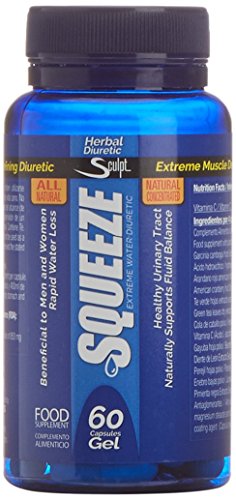 Squeeze Diurético Natural 60 cápsulas Retención líquidos, Potente diurético, Drenante, eliminación de líquidos, Té verde, Diente de León, Cola de caballo, Garcinia, Vitamina C, Enebro, Detox