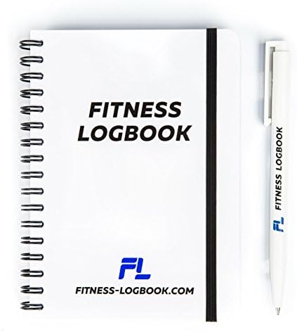 Fitness Logbook: Undated Workout Journal w/ Pen – 4 x 6 inches – 75 Workouts – Thick Paper, Durable Cover, Round Corners, Wire-bound – Stylish And Easy-To-Use Gym Log Book