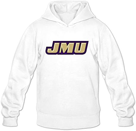 Men's American College Football Team Caa James Madison Dukes Logo Hoodies - White -