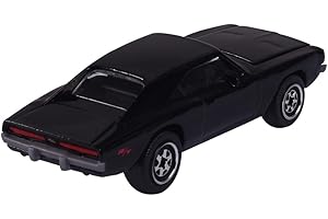 Majorette - Dodge Charger R/T Vintage Auto - Voiture Jouet échelle 1/64 (7,5 cm) avec Carte à Collectionner, modèle de Voiture pour Enfants à partir de 3 Ans