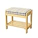 Produktbild MTX-Hocker Sofa-Schemel, Fester hölzerner Schuhregal-Schemel, Wohnzimmer-Freizeit-Schemel, Multifunktionaler Einfacher Schemel