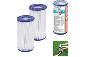 Online Attack 2X Bestway 58012 Flowclear Filterkartusche Gr.III: 10,6 x 20,3 Passend für Flowclear Filterpumpe 58389,58462,58469