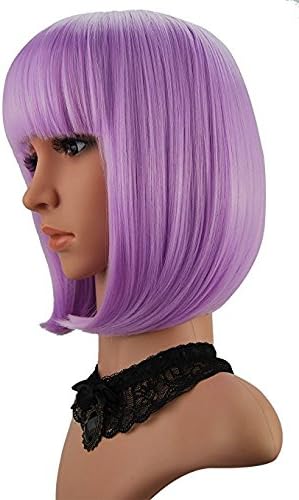 Devatno Medium Length Bob Women's Prücke with Pony/Multi-Coloured/Purple