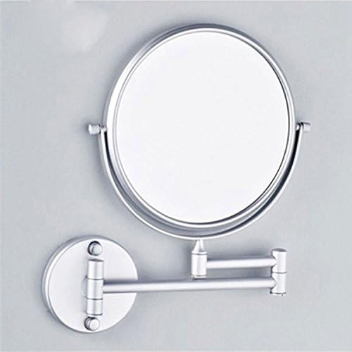 Space aluminum makeup mirror double folded mirror bathroom beauty mirror telescopic mirror wall wall Mirror