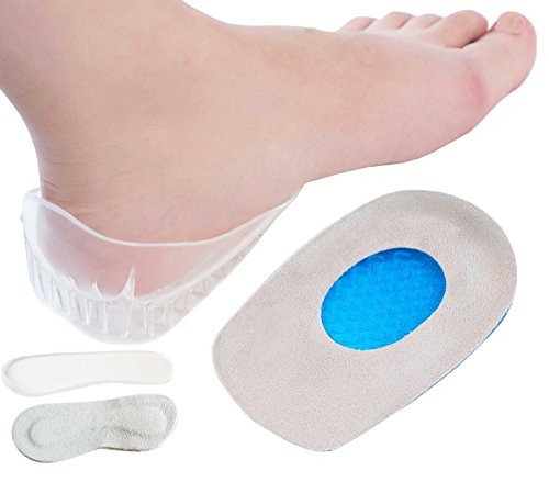 DR JK- Juego de almohadillas y soportes para el talón HeelPal. 8 Unidades de copas para el talón, insertos para el talón, plantillas para la fascitis plantar, soportes para el arco, taloneras