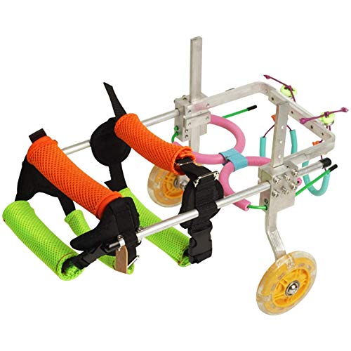 Preisvergleich Produktbild MOIMK Pet Scooter, Large Auxiliary Bracket Rollstuhl Paralysed Disabled Hund Aluminiumlegierung Ultraleichte Anpassbare Adjustable,S