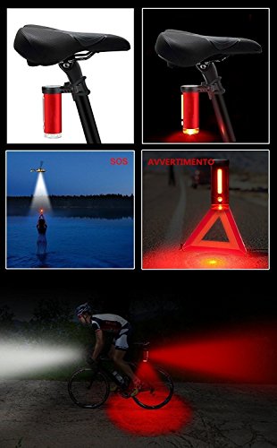 Raypal LED Fahrrad Rücklicht ,Super helle USB aufladbare, 360 Grad-Funktion, 5-Modi, Wasserdicht, Easy Install & Quick Release - 7