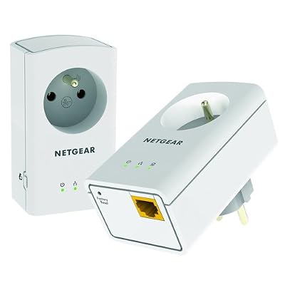 NETGEAR XAVB5421-100FRS - Pack de 2 adaptateurs CPL 500 avec prise filtrée et 1 port Ethernet