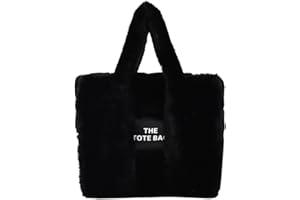 FIENZA Borsa a tracolla in peluche per donna, borsa a tracolla con cerniera e tracolla morbida borsa di grande capacità per ufficio scuola viaggi