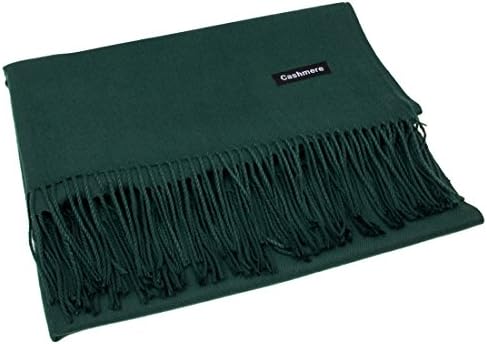 Women Scarf,Moonuy Ladies Girls Winter Newly High Quality Fashion Casual Cashmere Blend Pashmina Solid Tassel Shawl Wrap Elegant Neck Scarves Fanon Cape (27.6*70.86", Green)