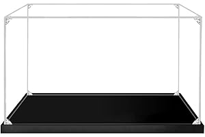 iCUANUTY Vetrina in Acrilico Trasparente per Lego Figura per Collezionismo Scatola Espositiva Antipolvere per Conservazione dei Giocattoli(38 x 20 x 20 cm)