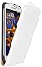 Produktbild mumbi PREMIUM Leder Flip Case Samsung Galaxy S5 / S5 Neo Tasche weiss