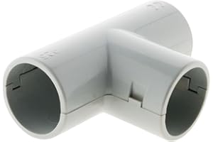 Zenitech - Set Di 5 Tè Per Tubo IRL Ø25mm - Plastica Di Alta Qualità Per Derivazioni Semplici E Rapide - Compatibile Con Ø16mm, Ø20mm, Ø25mm - Grigio