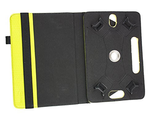 Emartbuy® YunTab K107 10.1 Zoll Tablet PC Universal ( 9 – 10 Zoll ) Gepolsterte Design Gelb 360 Grad rotierende Stand Folio Geldbörse Tasche Hülle + Schwarz Eingabestift - 3