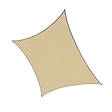 Cool Area Toldo vela cuadrado 3 x 3 metros protección UV Impermeable, Color arena