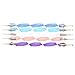 Set of 5 Multi Coloured Swirl Double Ended Nail Art Dotting/Marbleizing tools By KurtzyTM