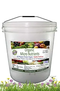 TSR Organic Fertilisers & Pesticides Homeo Organic Garden micronutrient Fertilizer granules 5 Kg Bucket Contains 15 Macro & Micro nutrients Like Calcium, Sulphur, Zinc, Copper, Iron, Boron etc