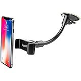 Cuxwill Windshield Car Mount Holder, 360 Degree Rotating Flexible Gooseneck Phone Holder Cradle For iPhone 7Plus/7 6s Plus/6 5 and More …(Standard)