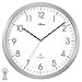 Produktbild CV Atlanta 4382/4 Wanduhr Funk Funkwanduhr Analog Silbern Rund Leise Ohne Ticken