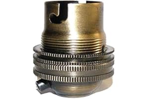 K M Electronics® Antique Brass LAMP Light Bulb Holder BC Bayonet Cap 10MM Screw Thread