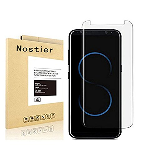 Samsung Galaxy S8 Protecteur D'écran, Nostier Protecteur d'écran en verre trempé [Sans bulle] [Anti-empreinte digitale] [HD Ultra] Couvercle d'écran pour Samsung Galaxy S8
