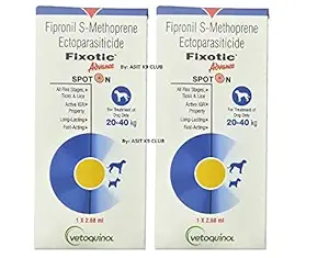 Vetoquinol Fixotic Spot On 2.68ml (20kg-40 kg) (Pack of 2) by ASIT K9 Club