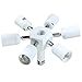 Produktbild Gazechimp Einstellbare 6-in-1 E27 zu E27 Verlängerung Lampenfassung Lampensockel Adapter Leuchtmittel Fassung Socket 100V-240V